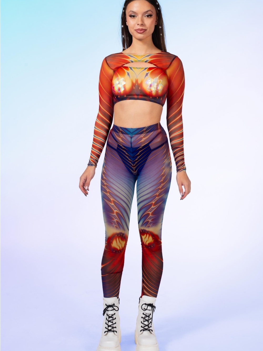 Mesh Legging Set, Rave Clothing, Burning Man Outfit, Rave Outfit, Festival